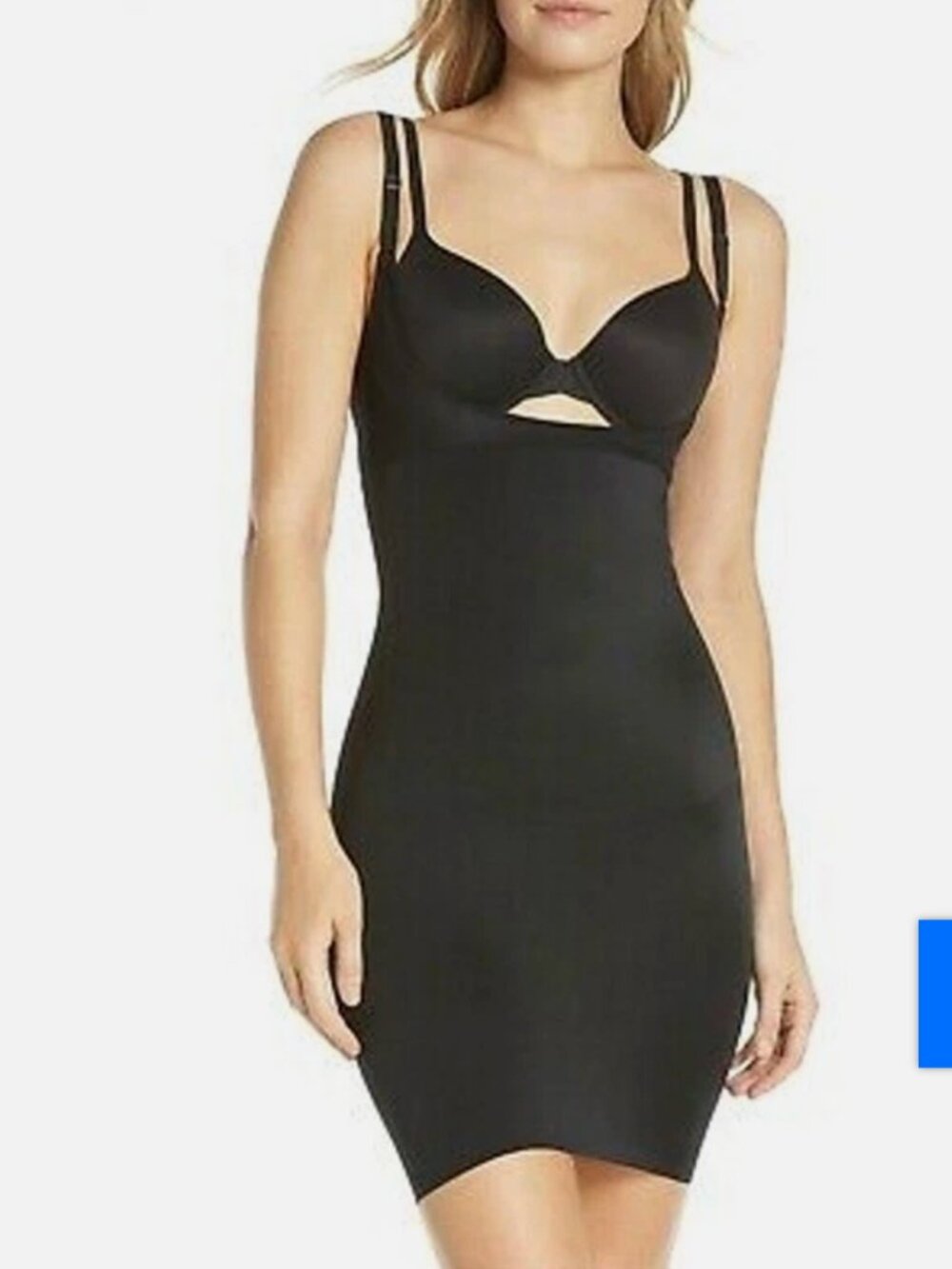 Spanx Women's S SmartGrip Open-Bust Full Slip Black Size Medium